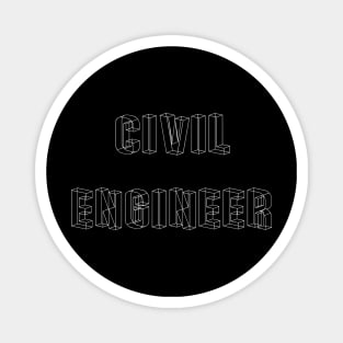 Civil engineer, simple, minimal design Magnet